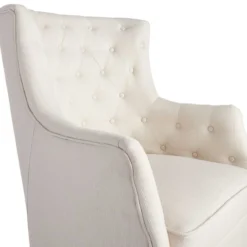 Providence Norfolk White Tufted Accent Chair -Accent Aura Furniture Store providence norfolk white tufted accent chair 4