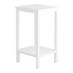 Providence Pratt White Square Accent Table, 25" -Accent Aura Furniture Store providence pratt white square accent table 25 2