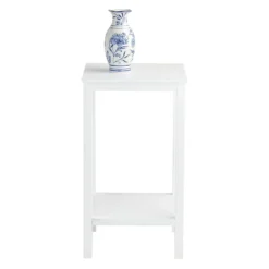 Providence Pratt White Square Accent Table, 25" -Accent Aura Furniture Store providence pratt white square accent table 25 4