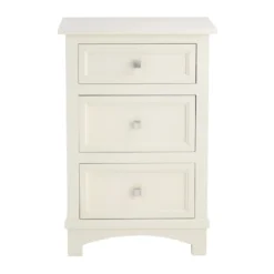 Providence Rachel White 3-Drawer Wood Cabinet -Accent Aura Furniture Store providence rachel white 3 drawer wood cabinet 1
