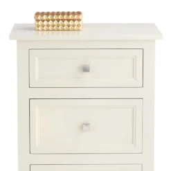 Providence Rachel White 3-Drawer Wood Cabinet -Accent Aura Furniture Store providence rachel white 3 drawer wood cabinet 3