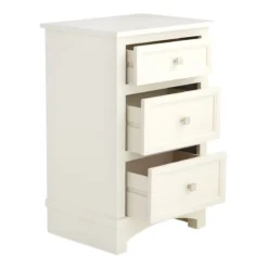 Providence Rachel White 3-Drawer Wood Cabinet -Accent Aura Furniture Store providence rachel white 3 drawer wood cabinet 5