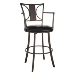 Providence Renata Oversized Faux Leather Barstool, 29.5"
