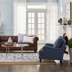 Providence Rogan Armchair, Navy -Accent Aura Furniture Store providence rogan armchair navy 3