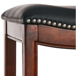 Providence Rylan Backless Barstool, Walnut -Accent Aura Furniture Store providence rylan backless barstool walnut 2