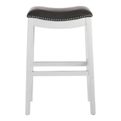 Providence Rylan Backless Barstool, White -Accent Aura Furniture Store providence rylan backless barstool white 1