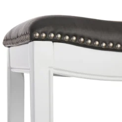 Providence Rylan Backless Barstool, White -Accent Aura Furniture Store providence rylan backless barstool white 2