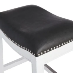 Providence Rylan Backless Counter Stool, White -Accent Aura Furniture Store providence rylan backless counter stool white 2