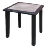 Providence Savannah Black Steel Outdoor Chat End Table