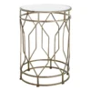 Providence Silver Metal Quatrefoil Nesting Table, Small