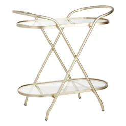 Providence Sinclair Gold Metal Bar Cart