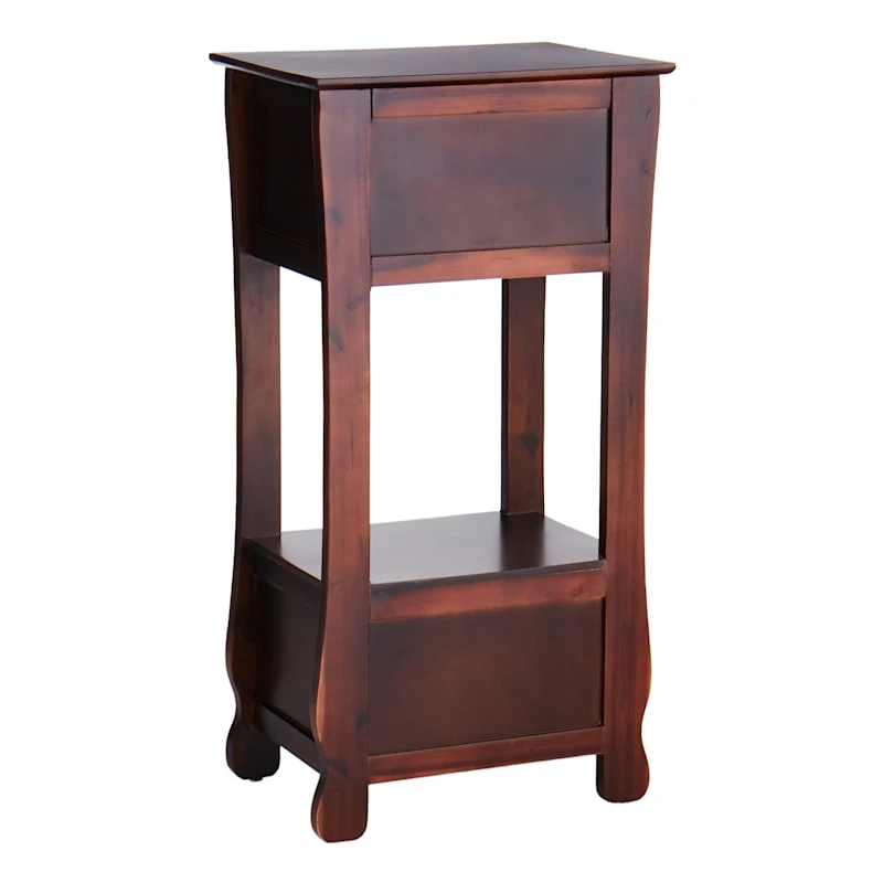 Providence Theodore 2-Drawer Thick Leg End Table, Brown 2 Providence Theodore 2-Drawer Thick Leg End Table, Brown - Image 2