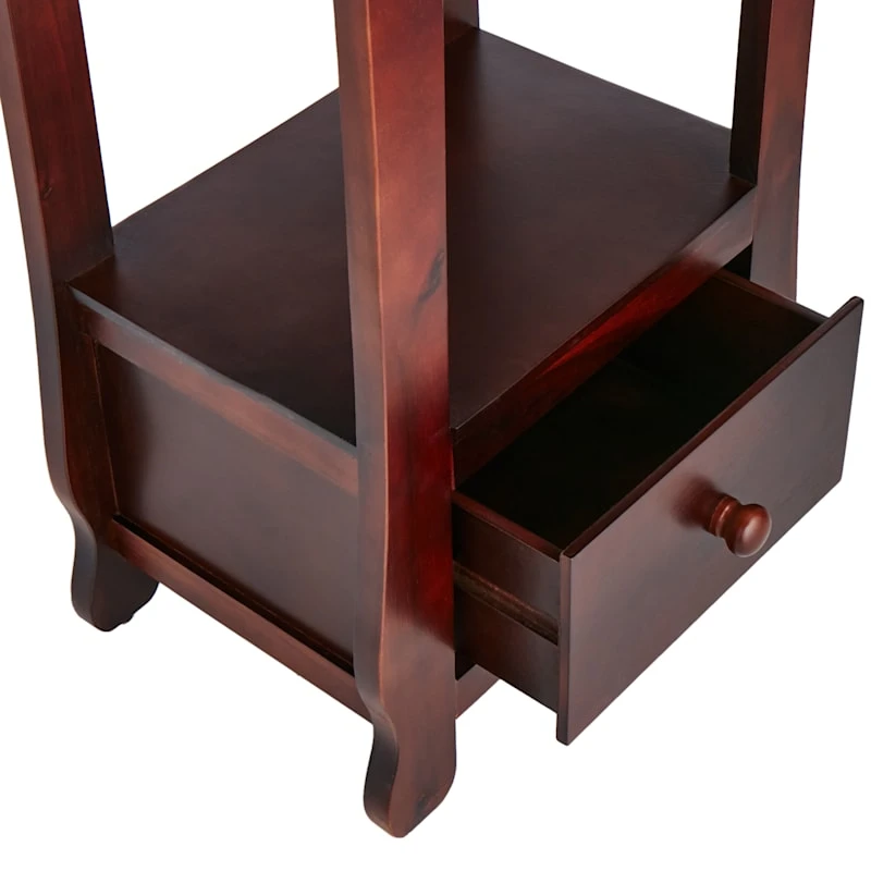 Providence Theodore 2-Drawer Thick Leg End Table, Brown 4 Providence Theodore 2-Drawer Thick Leg End Table, Brown - Image 4