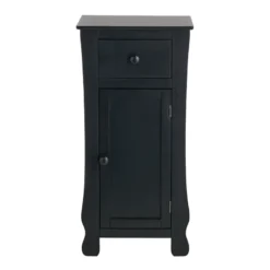Providence Theodore Black 1-Drawer Cabinet End Table, 29" -Accent Aura Furniture Store providence theodore black 1 drawer cabinet end table 29 1