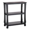 Providence Theodore Black 3-Tier Thick Leg Bookshelf, 29"