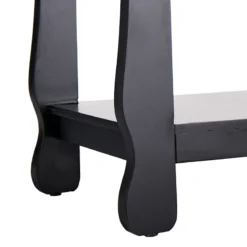 Providence Theodore Black 3-Tier Thick Leg Bookshelf, 29" -Accent Aura Furniture Store providence theodore black 3 tier thick leg bookshelf 29 3