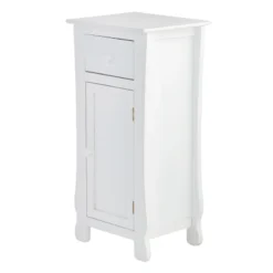 Providence Theodore White 1-Drawer Cabinet End Table, 29" -Accent Aura Furniture Store providence theodore white 1 drawer cabinet end table 29 2