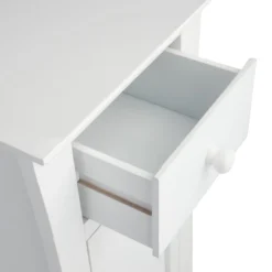 Providence Theodore White 1-Drawer Cabinet End Table, 29" -Accent Aura Furniture Store providence theodore white 1 drawer cabinet end table 29 5
