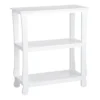 Providence Theodore White 3-Tier Thick Leg Bookshelf, 29"