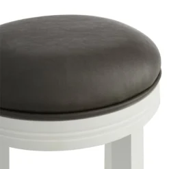 Providence Victoria Backless Barstool, White -Accent Aura Furniture Store providence victoria backless barstool white 3
