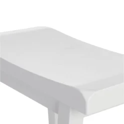 Providence White Saddle Backless Barstool, 29" -Accent Aura Furniture Store providence white saddle backless barstool 29 3