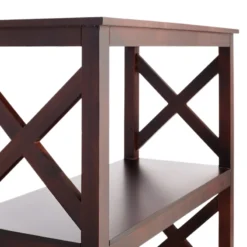 Providence Xavier 3-Tier Brown Bookshelf, 29" -Accent Aura Furniture Store providence xavier 3 tier brown bookshelf 29 4