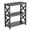 Providence Xavier Black 3-Tier Bookshelf, 29"