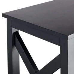 Providence Xavier Black 3-Tier Bookshelf, 29" -Accent Aura Furniture Store providence xavier black 3 tier bookshelf 29 3