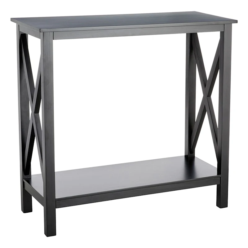 Providence Xavier Black Console Table, 30" 1 Providence Xavier Black Console Table, 30"
