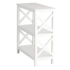 Providence Xavier White 3-Tier Bookshelf, 29" -Accent Aura Furniture Store providence xavier white 3 tier bookshelf 29 2