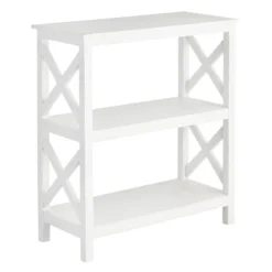 Providence Xavier White 3-Tier Bookshelf, 29"
