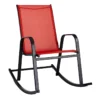 Red Sling Patio Rocking Chair