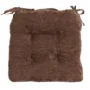 Reese Chenille Chocolate Chair Pad