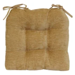 Reese Chenille Gold Chair Pad