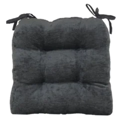 Reese Chenille Grey Chair Pad
