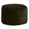 Ridgecrest Charcoal Grey Plush Pouf, 20"