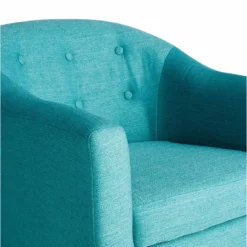 Rockwell Accent Chair & Ottoman Set, Teal -Accent Aura Furniture Store rockwell accent chair ottoman set teal 4