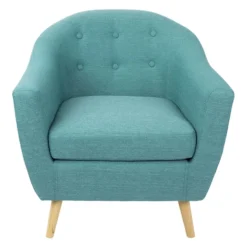 Rockwell Teal Mid-Century Modern Accent Chair -Accent Aura Furniture Store rockwell teal mid century modern accent chair 1