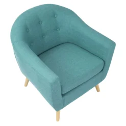 Rockwell Teal Mid-Century Modern Accent Chair -Accent Aura Furniture Store rockwell teal mid century modern accent chair 6