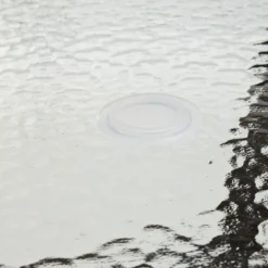 Round Water Wave Glass Top Outdoor Dining Table, Brown -Accent Aura Furniture Store round water wave glass top outdoor dining table brown 3