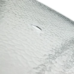 Round Water Wave Glass Top Outdoor Dining Table, White -Accent Aura Furniture Store round water wave glass top outdoor dining table white 2