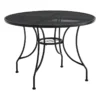 Round Wrought Iron Outdoor Dining Table, 42"