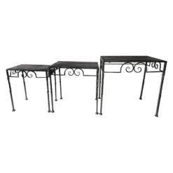 Rustic Rectangle Wood Top Table With Twist Leg, Medium