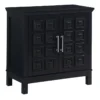 Sadie 2-Drawer Geometric Cabinet, Black