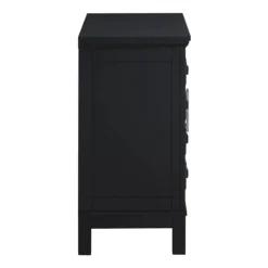 Sadie 2-Drawer Geometric Cabinet, Black -Accent Aura Furniture Store sadie 2 drawer geometric cabinet black 2
