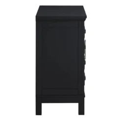 Sadie 2-Drawer Geometric Cabinet, Black -Accent Aura Furniture Store sadie 2 drawer geometric cabinet black 3