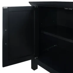 Sadie 2-Drawer Geometric Cabinet, Black -Accent Aura Furniture Store sadie 2 drawer geometric cabinet black 5