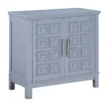 Sadie 2-Drawer Geometric Cabinet, Grey
