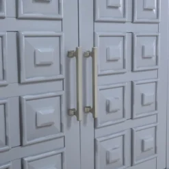 Sadie 2-Drawer Geometric Cabinet, Grey -Accent Aura Furniture Store sadie 2 drawer geometric cabinet grey 5