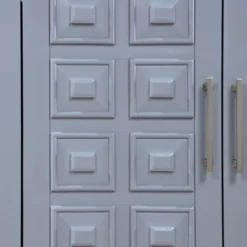 Sadie 2-Drawer Geometric Cabinet, Grey -Accent Aura Furniture Store sadie 2 drawer geometric cabinet grey 6